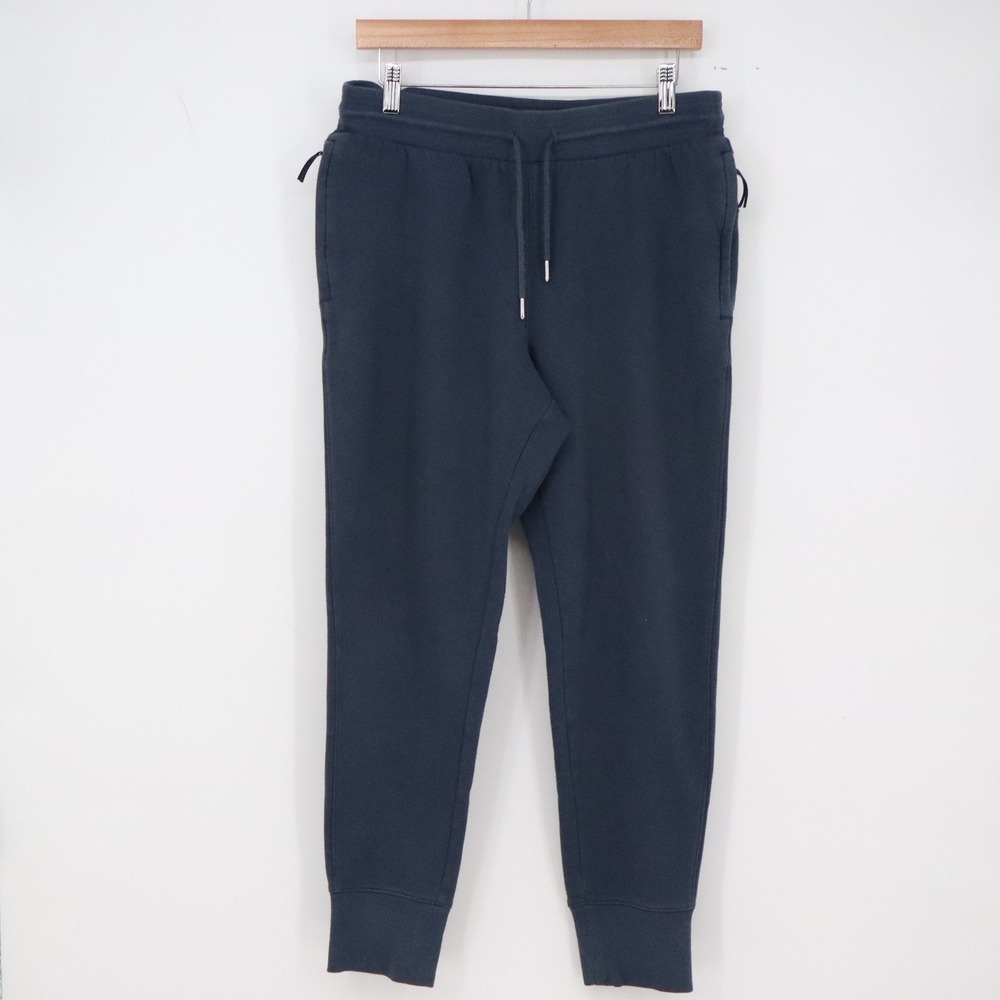 All in Motion Sweatpants Mens M Joggers Navy Blue Tapered Fleece Excellent